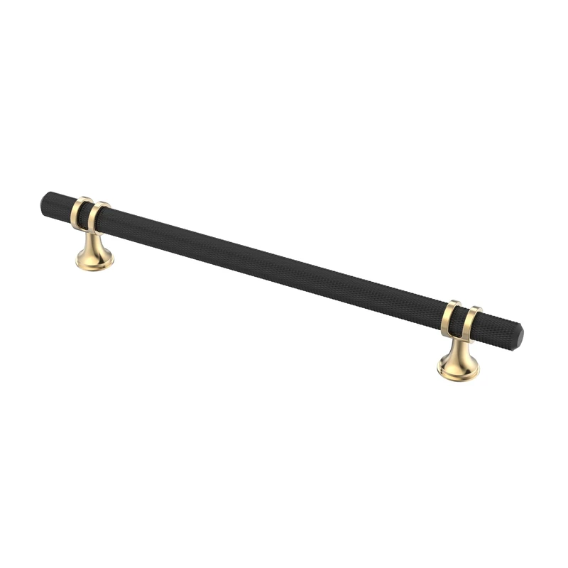 Alzassbg Black and Gold Cabinet Pulls and Handles 10 Pack, AL3087KGPMB