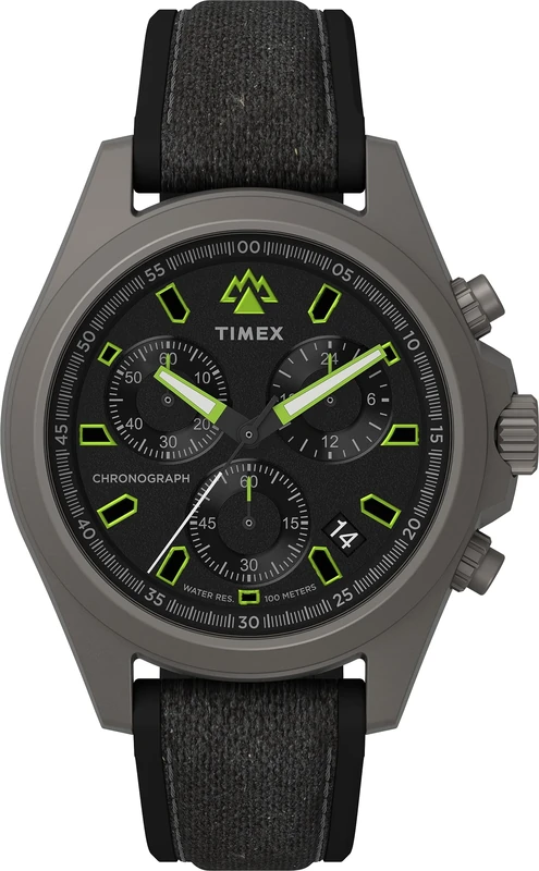 Timex Men's Expedition North 43 mm Watch - Black Synthetic Rubber Two- Piece Black Dial Titanium Case TW2V96300