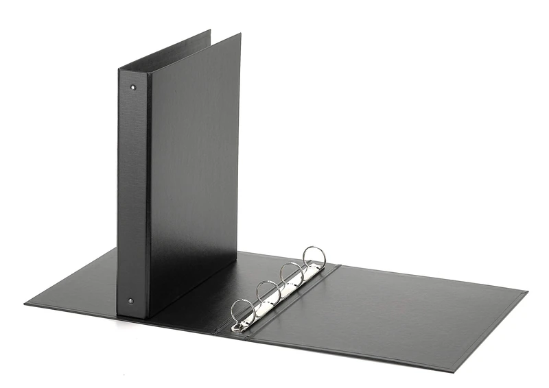 Favorit Box of 10 Binders, 22 x 30 cm, 4 Round Rings 30 mm, Black