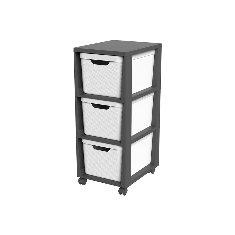 Rotho Jive Mobile pedestal with 3 drawers, 3 x 16l (37.9 x 30.4 x 32.9 cm)