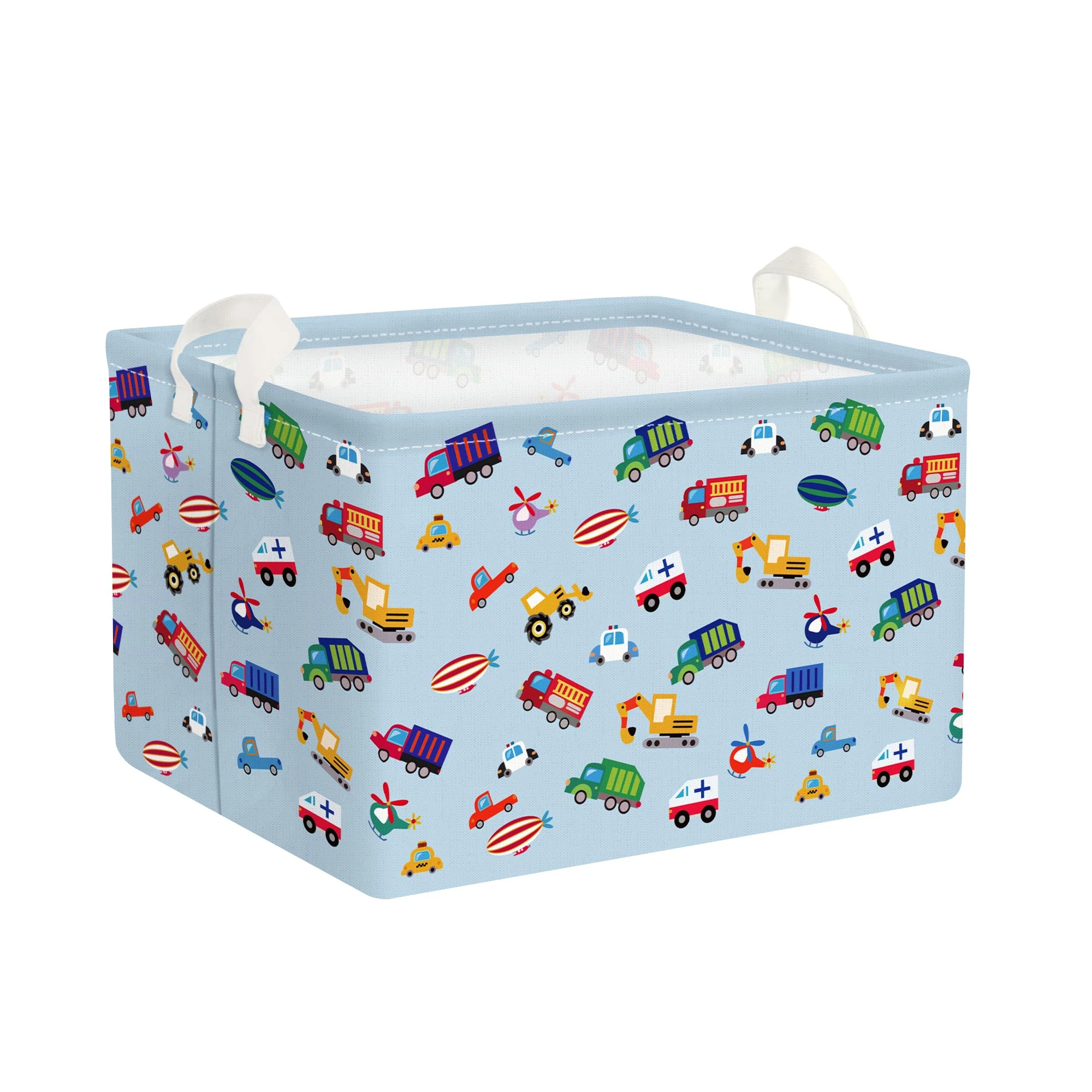 Clastyle Car Baby Laundry Hamper Collapsible Clothes Kids Storage Basket Waterproof Boys Toy Box for Nursery Room, Cartoon, 36*26*23 cm