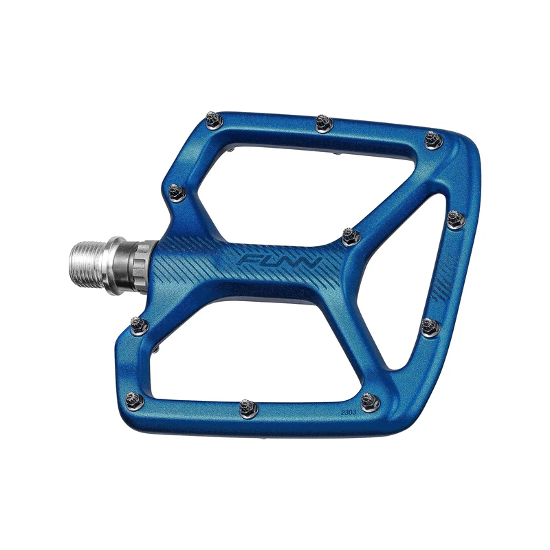Funn Python Flat Bike Pedals - Wide Platform Bicycle Pedals for BMX/MTB Mountain Bike, 9/16-inch CrMo Axle (Blue)