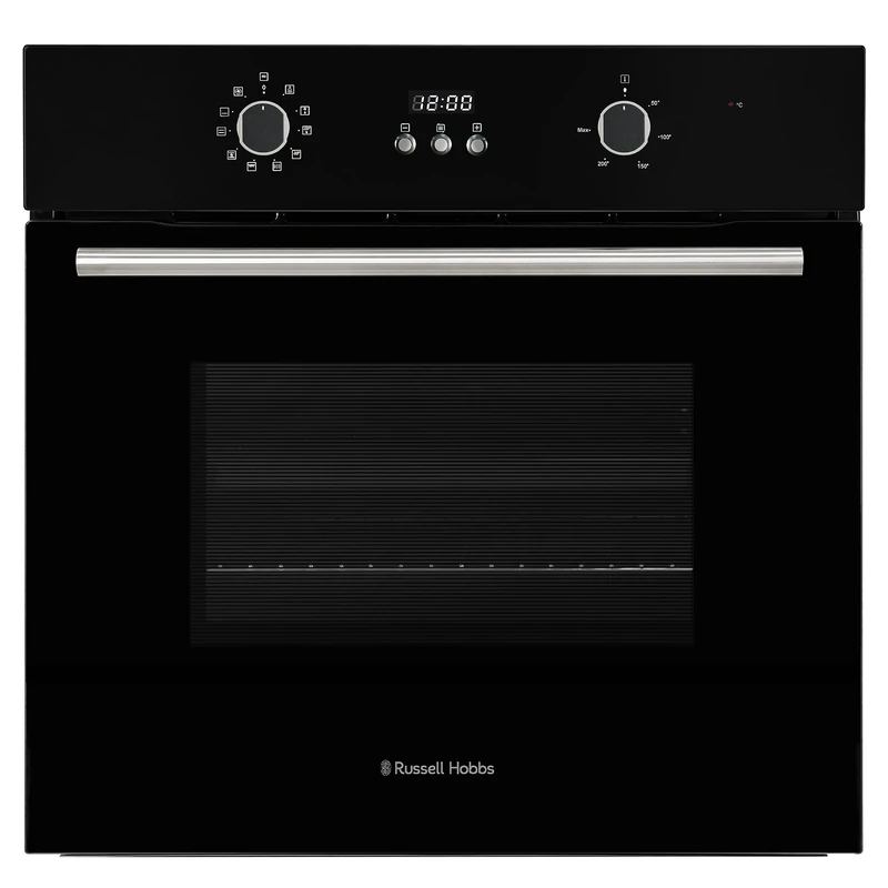 Russell Hobbs Electric Oven 70L 60cm Wide Built In Multifunctional Electric Fan Oven Easy Clean Interior Black RHEO7005B