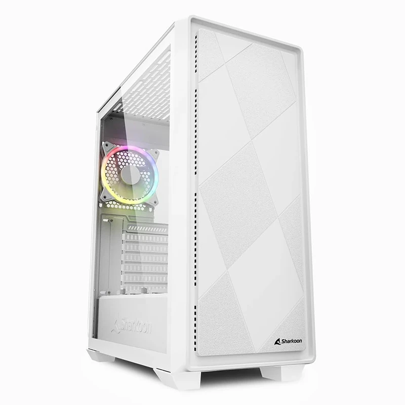 Sharkoon VS8 RGB Midi ATX PC Case, White