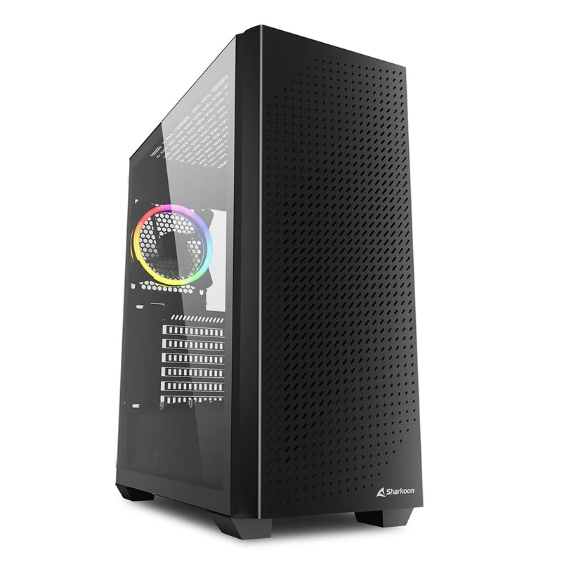 Sharkoon VS9 RGB Midi ATX PC Case, Black