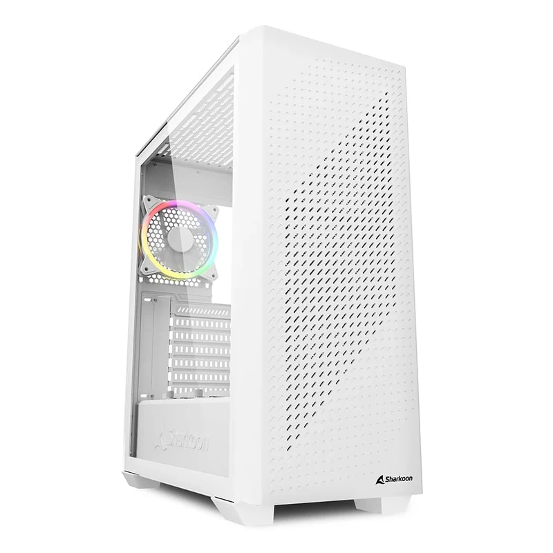 Sharkoon VS9 RGB Midi ATX PC Case, White