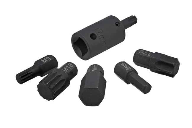 Laser Interchangeable Impact Bit Set 1/2" D 25pc