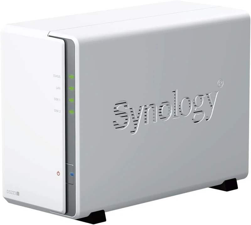 Synology DS223J 8TB 2 Bay NAS Solution installed with 2 x 4TB Western Digital Red Plus Drives