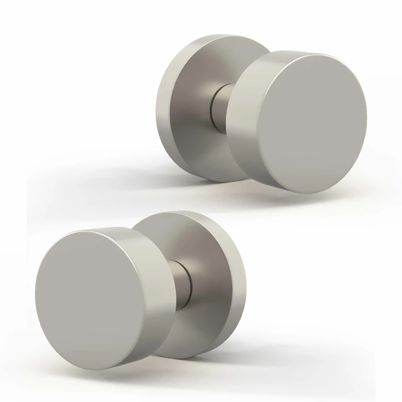 Mega Handles Buena Dummy Door Knob Satin Nickel (2-Pack) - Non-Turning
