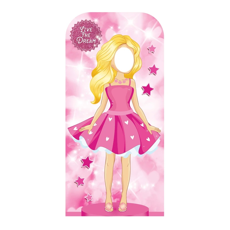 SC4320 - Star Cutouts Pink Doll Stand-In Cardboard Cutout - Unique Party Decoration - Great for parties, decorations and gifts