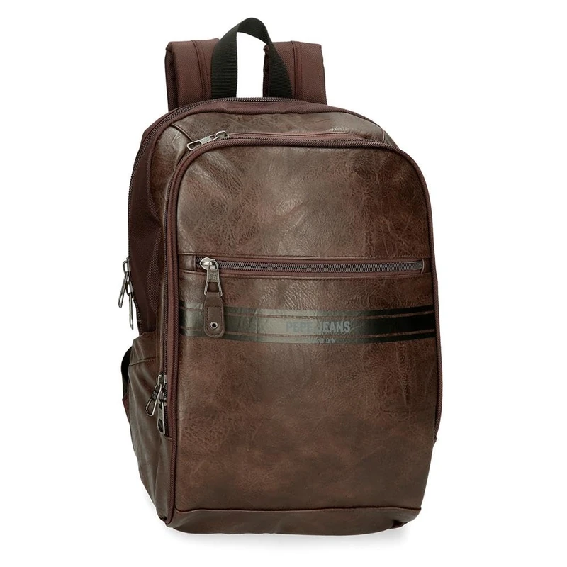 Pepe Jeans Horley Luggage- Men's Messenger Bag, brown, One Size, Adjustable Double Compartment Backpack
