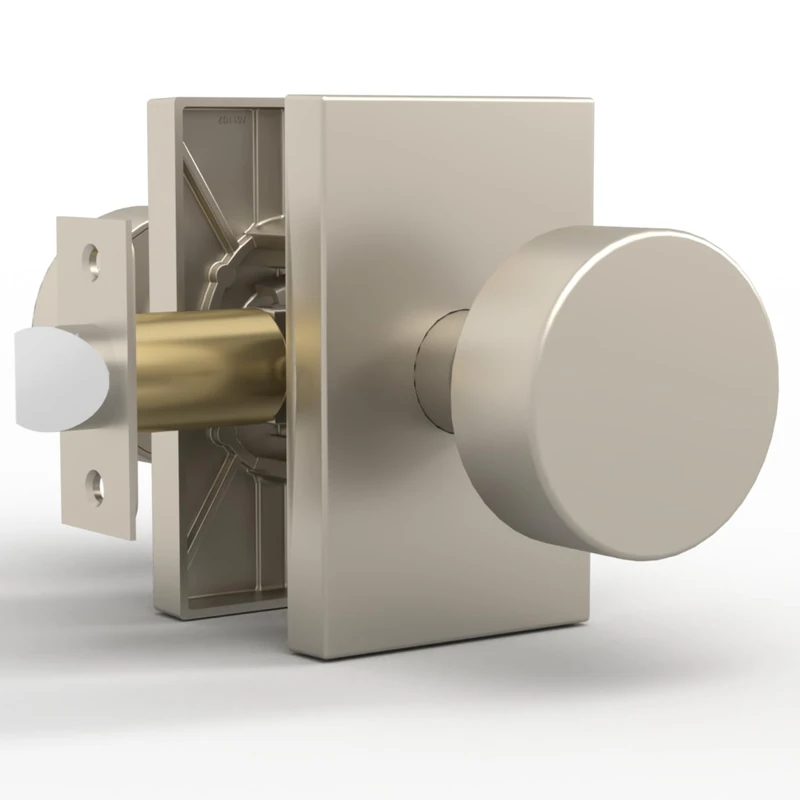 Mega Handles Laura Passage Door Knobs - 1 Pack Reversible Interior Door Knobs, Heavy Duty Satin Nickel Door Knob for Closet & Hallway, No Lock, Fits All Standard Door Sizes - Satin Nickel