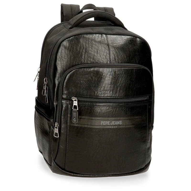 Pepe Jeans Horley Luggage- Men's Messenger Bag, Black/White, One Size, Laptop Backpack Dual Compartment