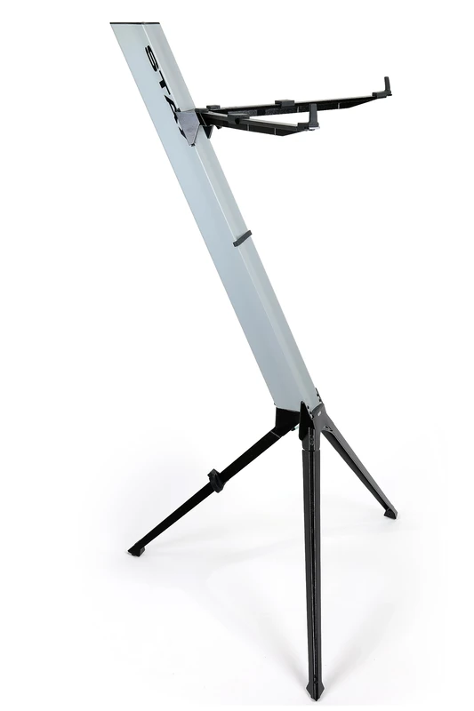 Stay Music - Intruder Series - Single Tier Keyboard Stand including Carry Case - Silver