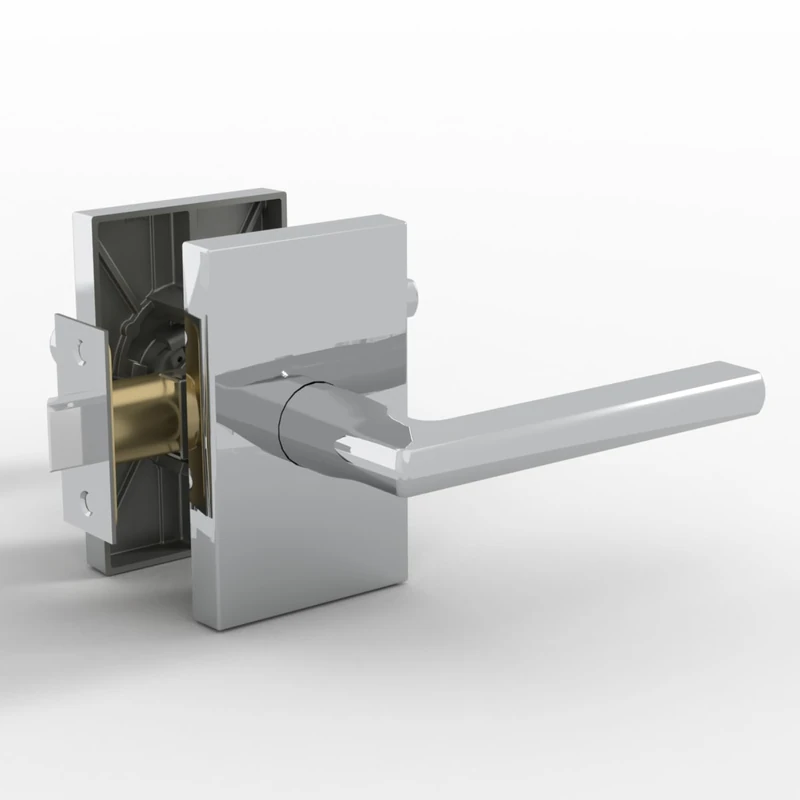 Mega Handles Glamor Passage Door Lever Chrome (1-Pack) - Hallway No Lock