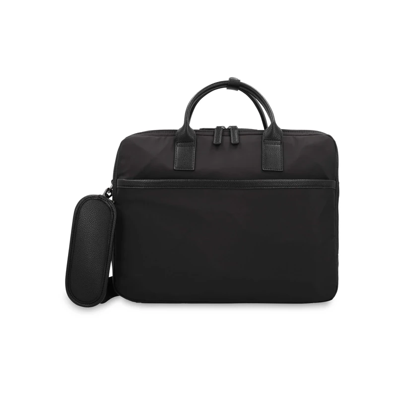 Picard S'Pore Men's Briefcase Made of Nylon, Large, with Briefcase, Business, Everyday Use, Black, Standard Size, Business Cape