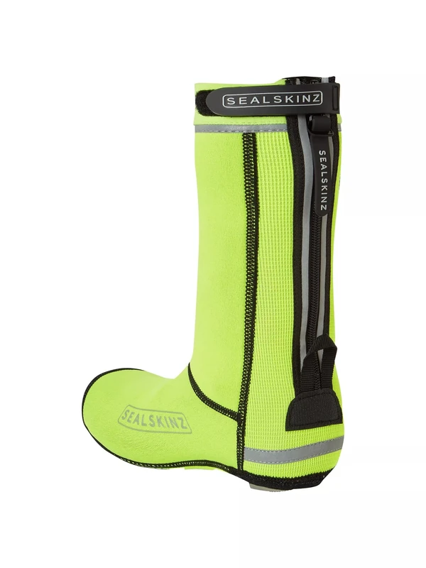 SEALSKINZ | Hempton | Unisex All Weather Water-Repellent Cycle Overshoe for Extreme Weather | Cycling Accessories | Easy to Adjust Neon Yellow