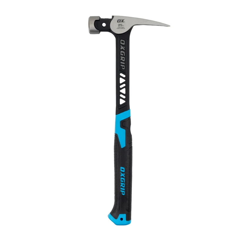 OX Pro Ultrastrike Framing Hammer Smooth Face 25oz Anti-Vibe Non-Slip Grip