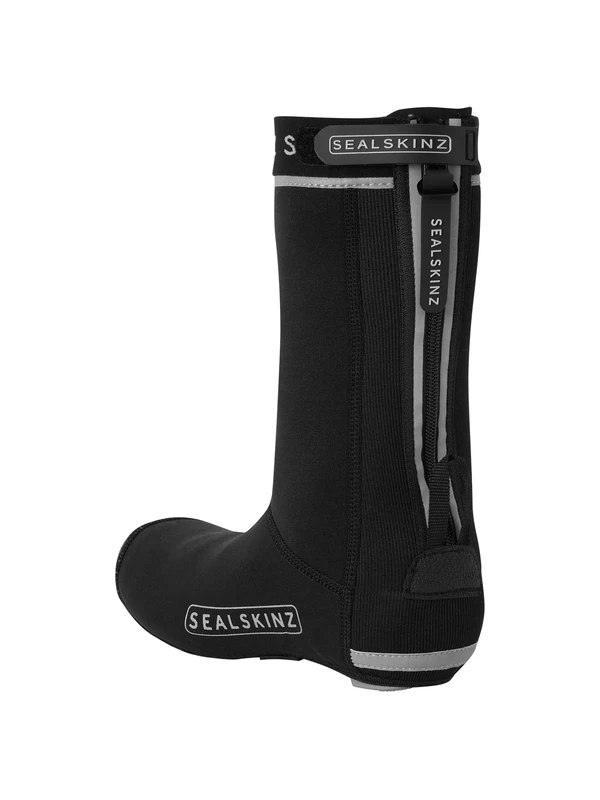 SEALSKINZ | Caston | Unisex All Weather Water-Repellent Cycle Open-Sole Overshoe for Extreme Weather | Cycling Accessories | Easy to Adjust Black