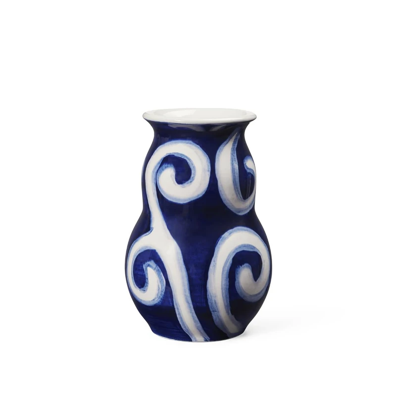 Kähler Design 695012 Tulle Vase Porcelain 13 x 8.5 x 8.5 cm Blue