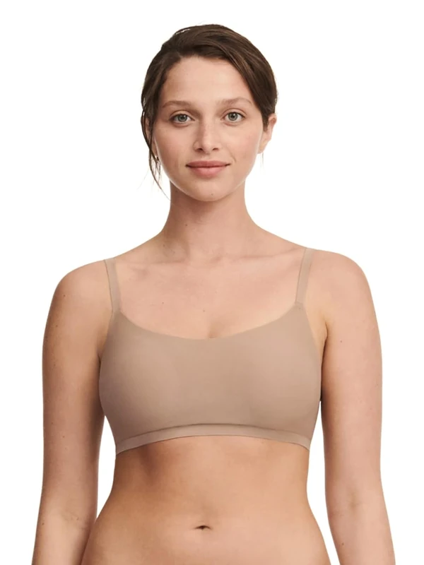 Chantelle Women's Softstretch Scoop Padded Bralette Bra, Coffee Latte, M/L