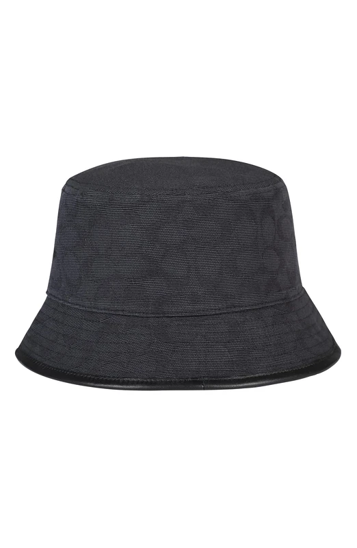 Coach Women's Signature C Jacquard Bucket Hat, Stone 1941 Saddle, One Size