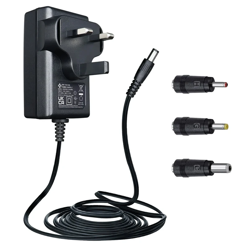 ANLINK 5V 2A/2000mA Power Supply Adapter, AC 100-240V 50/60Hz to DC 5V 2A/2000mA 10W 5.5x2.1mm Wall Plug, Center Positive, 1.8M 20AWG Long Cable for Stable and Flexible Use, 3 Tips Included