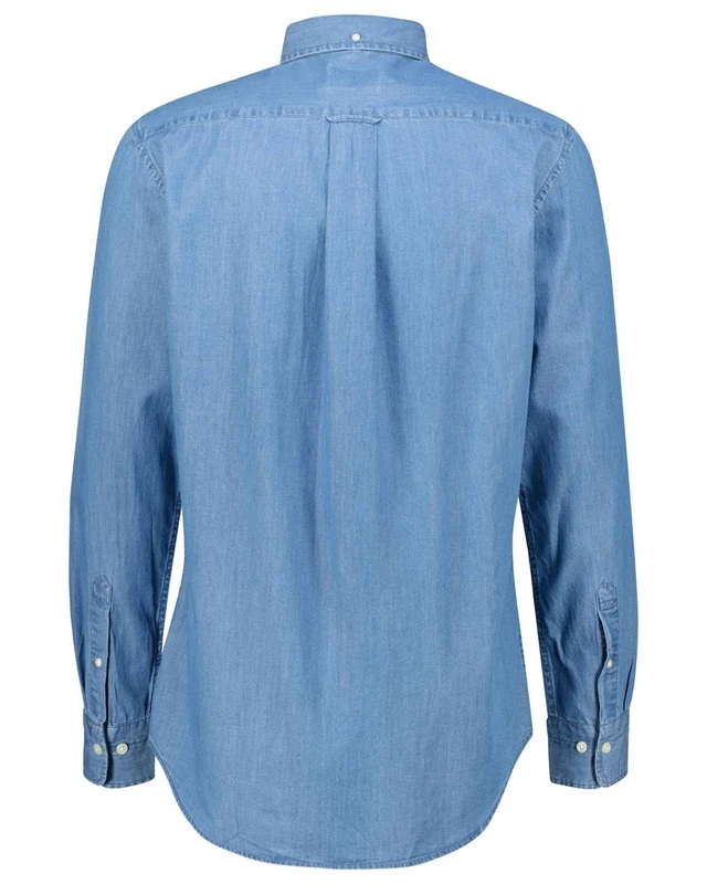 GANT Men's Reg Indigo Bd Shirt, Semi Light Blue, M