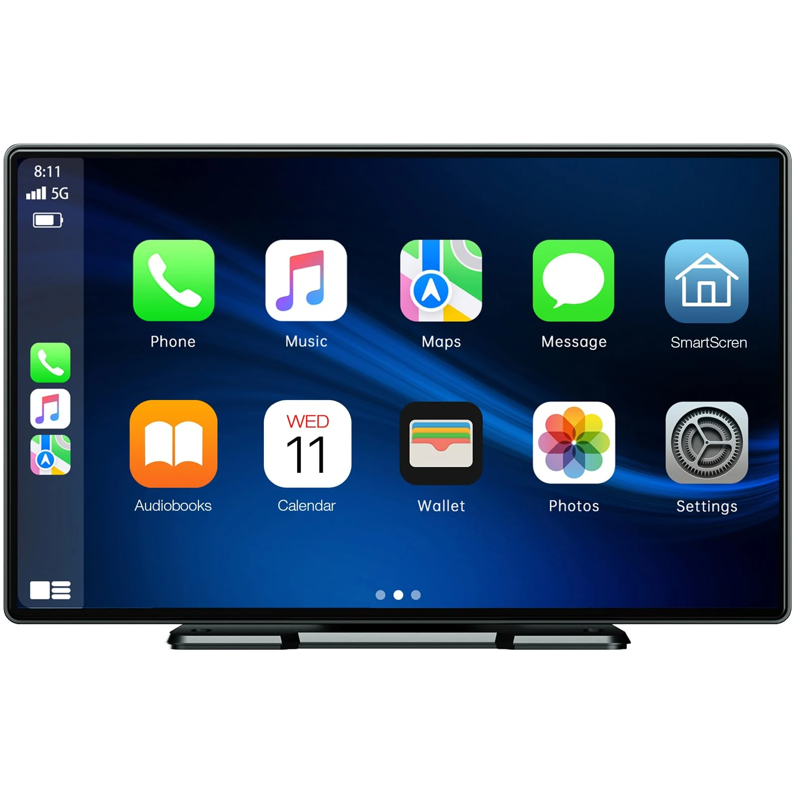 LAMTTO 9 Inch Wireless Car Stereo with Apple Carplay and Android Auto,Portable Touch Screen GPS Navigation for Car,Car Audio Receivers with Bluetooth,Airplay,AUX,Screen for All Vehicles