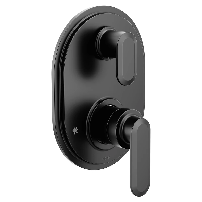 Moen Greenfield Matte Black M-CORE 3 Series Valve Trim with Transfer, Valve Required, UT33341BL