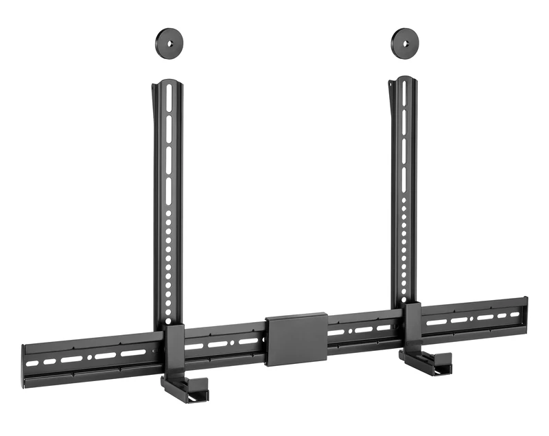 RICOO Sound Bar Bracket LH068, Universal Adjustable Soundbar Wall Mount Kit for TVs with VESA up to 800x400mm, Holds up to 15kg, Black