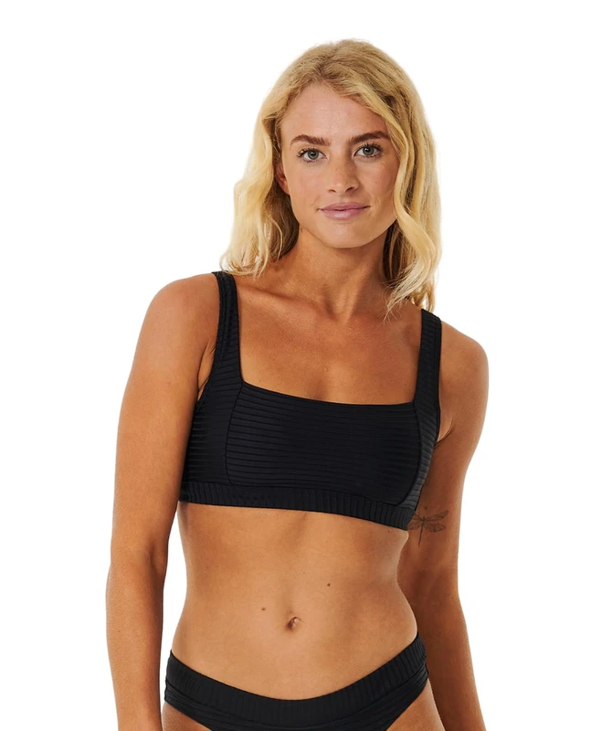 RIP CURL Premium Surf D-dd Crop Bikini Top S Black