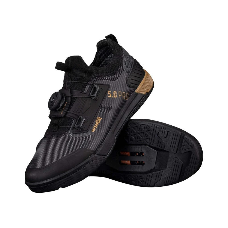 Leatt Unisex's 6009554087196 HydraDri 5.0 Proclip Shoes-Black-9.5 US / 43.5 EU, Multicoloured, Standard Size