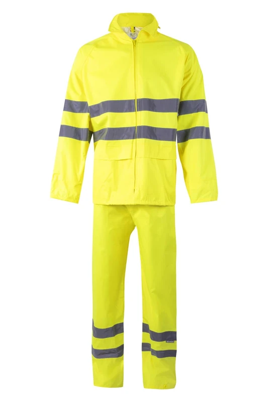 VELILLA 189; Two-Piece Rain Suit; Fluor Fluor Yellow; Size 3XL, Fluorescent Yellow, XXX-Large - Image 1