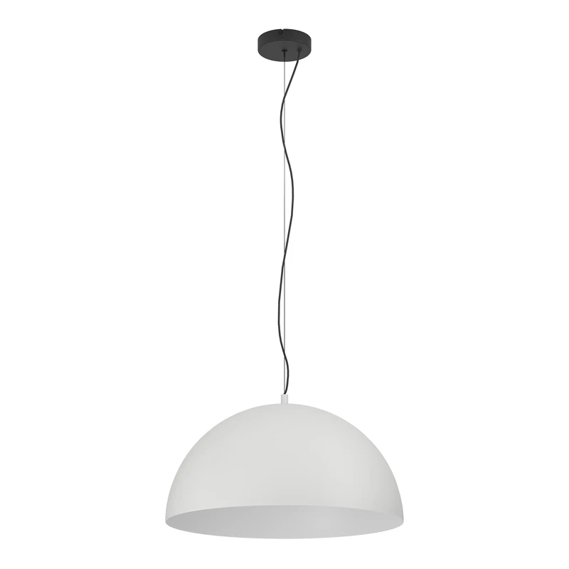Eglo Pendant Lighting Gaetano 1, Ceiling Light Fitting for Dining Room, Hanging lamp Made of Metal in Grey and Black, E27 Socket, Ø 21”