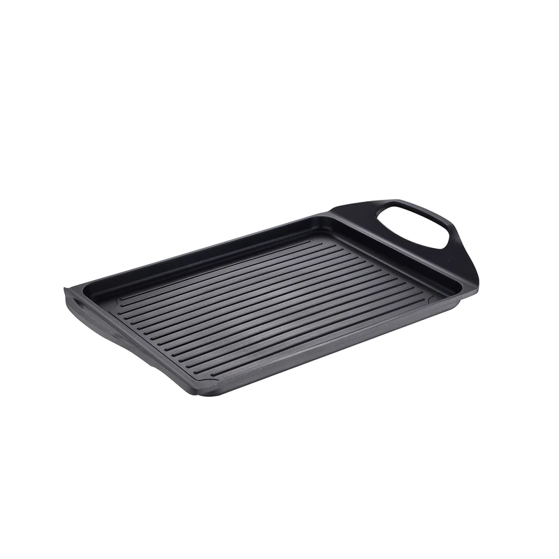 San Ignacio Compact - Grill Plate 24 x 26 cm - Made of Cast Aluminium - Whitford Interior in Black and Exterior in Black - Resistant Grill with Induction Point