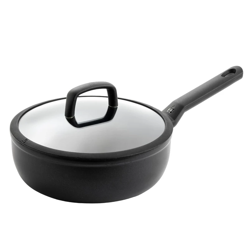 BK Easy Ceramic Non-Stick Casserole Pan 24 cm / 3.4 L with Lid, PFAS-Free, Induction, Oven Safe up to 160 °C, Stay Cool Handle, Dishwasher Safe, Black