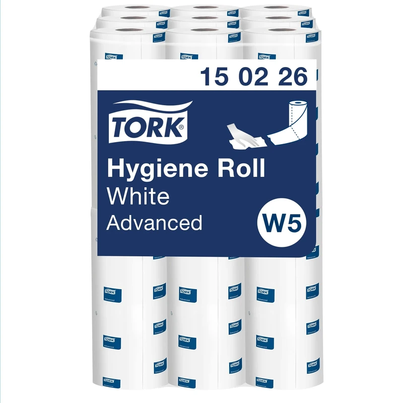 Tork Perforated Hygiene Rolls White C1, Higher Resistance, 2-ply, 18 x 165 Sheets, 150226