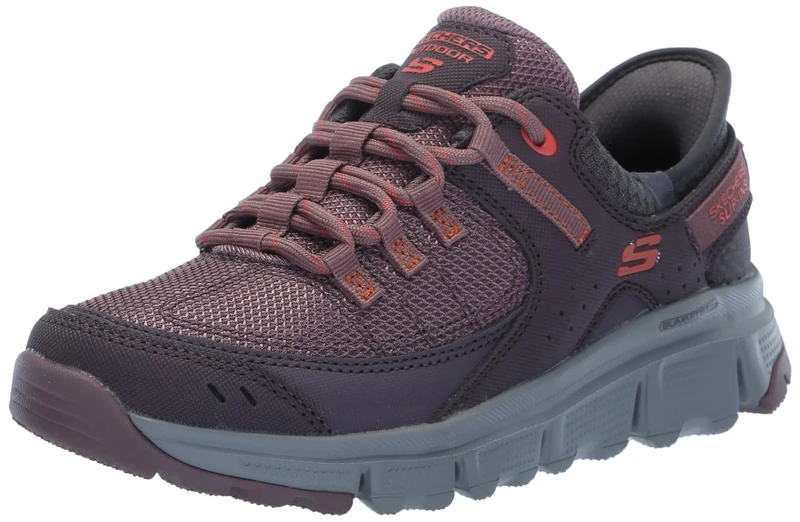 Skechers Women's Summits at 180147 Trainers, Burgundy Synthetic/Mesh/Multi Trim, 3 UK