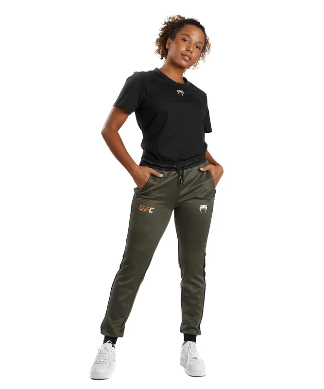 Venum, UFC Adrenaline Fight Week Women’s Performance Jogging Pants, Women's, S, Khaki/Bronze - Image 1