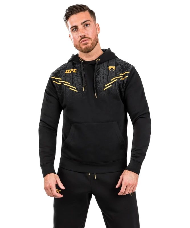 Venum, UFC Adrenaline Replica Men’s Pullover Hoodie, Men's, M, Black/Gold