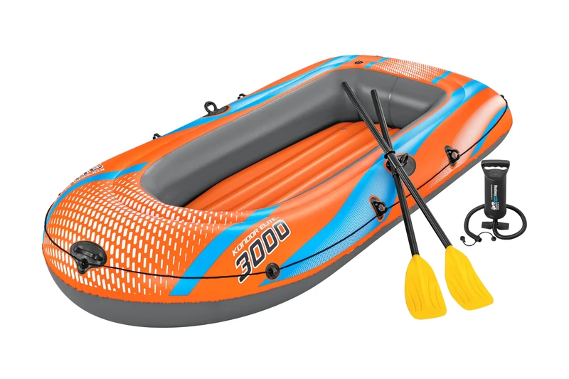 Bestway Kondor 3000 Inflatable Rubber Boat, 3 Person Dinghy Boat, Three-Man and Kid Raft