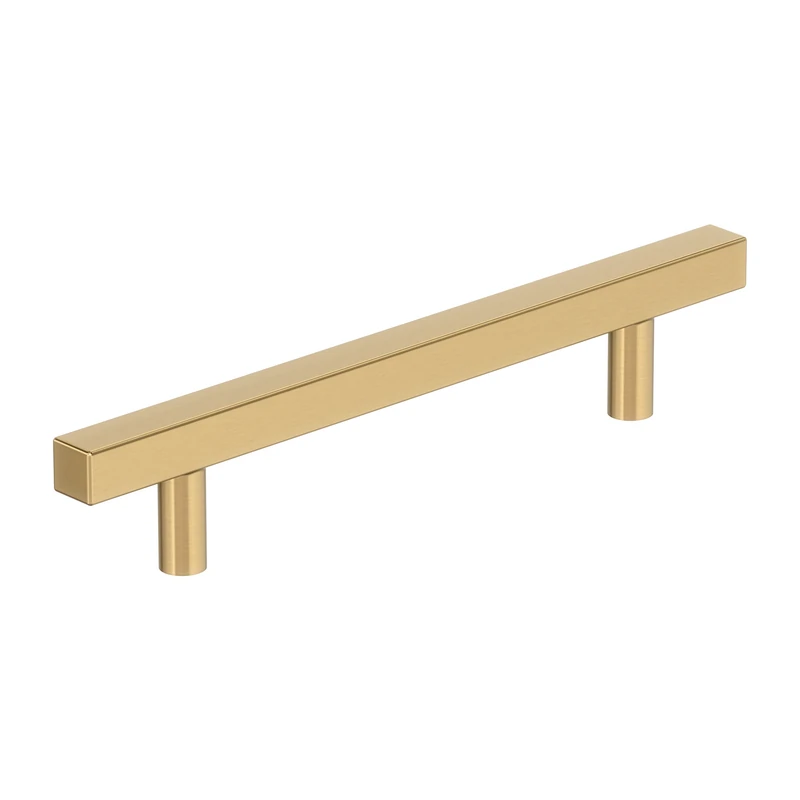 Amerock 10BX37177CZ | Champagne Bronze Cabinet Pull | 5-1/16 inch (128mm) Center-to-Center | 10 Pack | Bar Pulls Square | Furniture Hardware