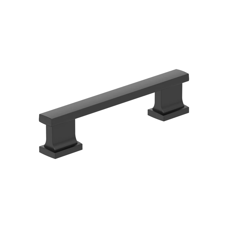 Amerock 10BX37091MB | Matte Black Cabinet Pull | 3-3/4 inch (96mm) Center-to-Center | 10 Pack | Triomphe | Furniture Hardware