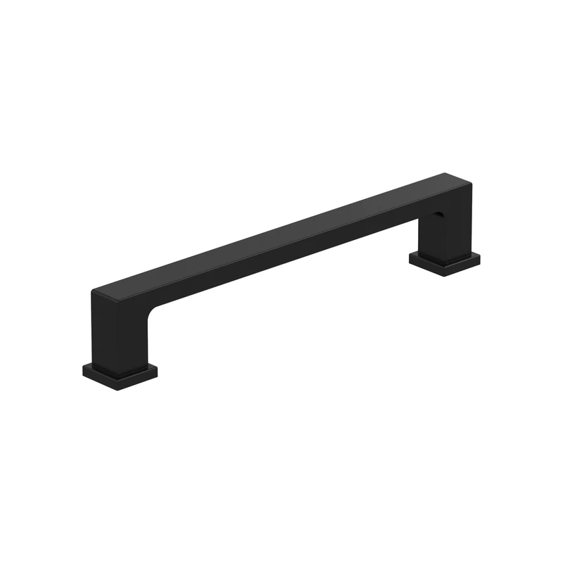Amerock 10BX37032MB | Matte Black Cabinet Pull Handle, Cupboard Handle | 5-116 inch (128mm) Center-to-Center | 10 Pack | Bridgeport | Furniture Hardware