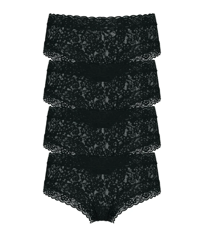 Victoria's Secret Lacie Cheeky Panty Pack, Women's Underwear (XS-XXL), Black, L