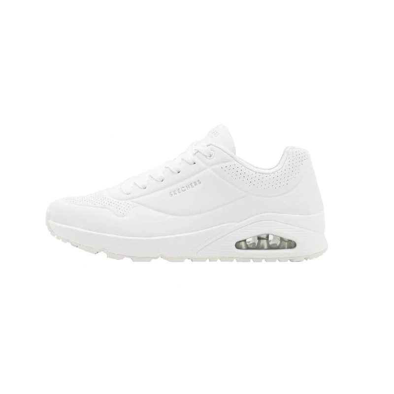 Skechers Men's Uno Stand On Air Trainers, White Durabuck/Mesh, 9 UK Wide