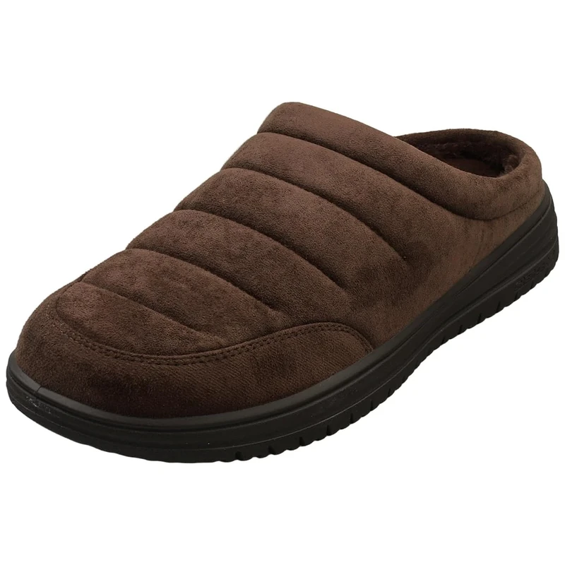 Skechers Men's Murette Garvanza Slippers, Chocolate Microfiber, 7 UK