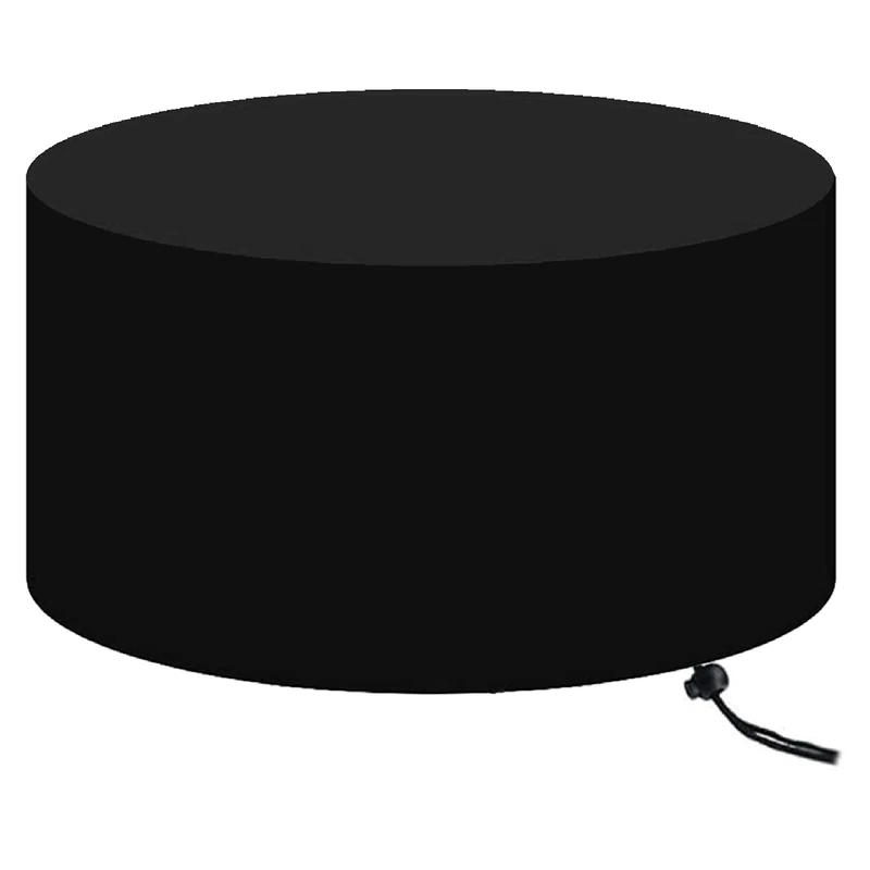 Garden Furniture Covers - Outdoor Set Covers, Waterproof, Tear Resistant 420D Oxford Fabric, Round (Ø250x55cm) - Black