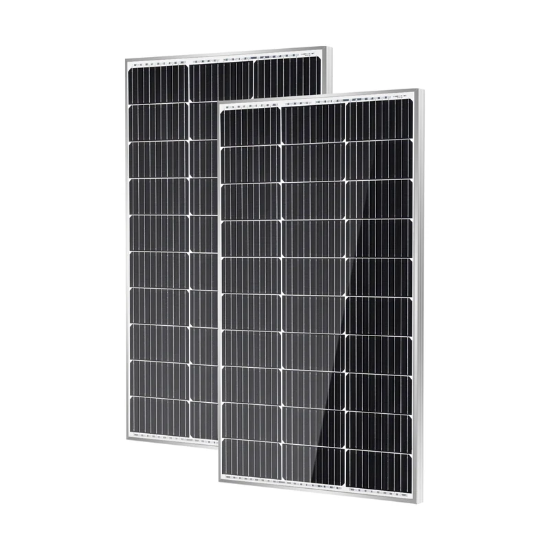 Traver Force Solar Panel 100 Watt 10BB Monocrystalline 12V Solar Panels for Home High Efficiency Solar Module Power Charger for RV Camping Cabin Marine Boat Motorhome Off-Grid Black 2-Pack 100W - Image 1